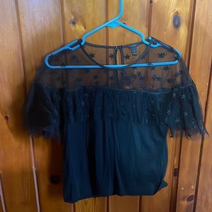J. Crew Star Mesh blouse